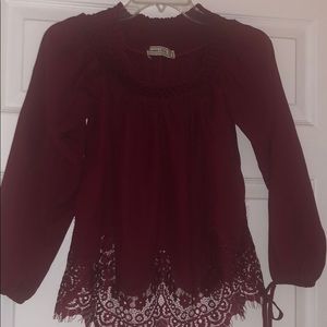 Abercrombie & Fitch red blouse
